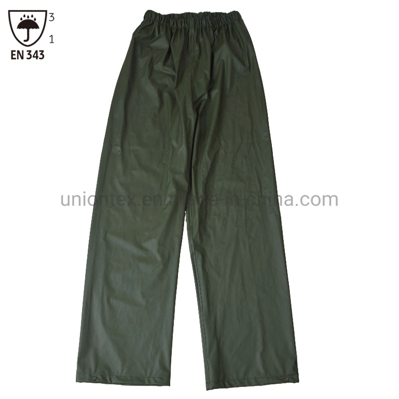 Ne343 Rainsuit personalizada Hombres chaqueta impermeable Rainwear PU Pantalones prendas de vestir traje de baño de PVC