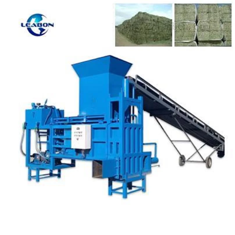 Leabon Supply Livestock Feed Silage Grass Corn Stalk Square Packing Machine