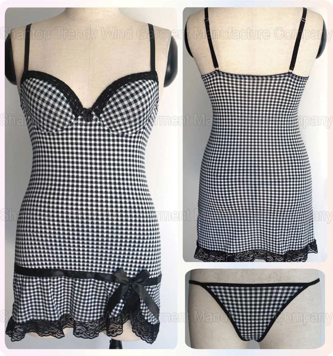 Sexy Push up Striped Printed Lingerie