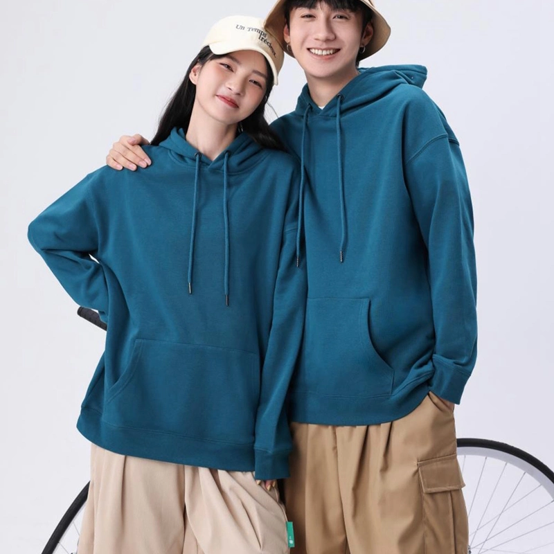 Premium Hoodie à fort grammage personnalisé vide unisexe Streetwear haut Hip Hop Hoodie pour les couples occasionnel d'ajustement lâche pull Sports le phoque à capuchon Sweat-shirt