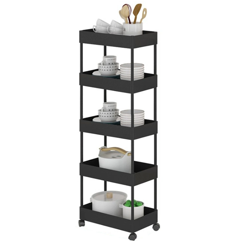 Bathroom Storage Rack Shelving Rolling Cart Vegetable Fruit Storage Kitchen Trolley