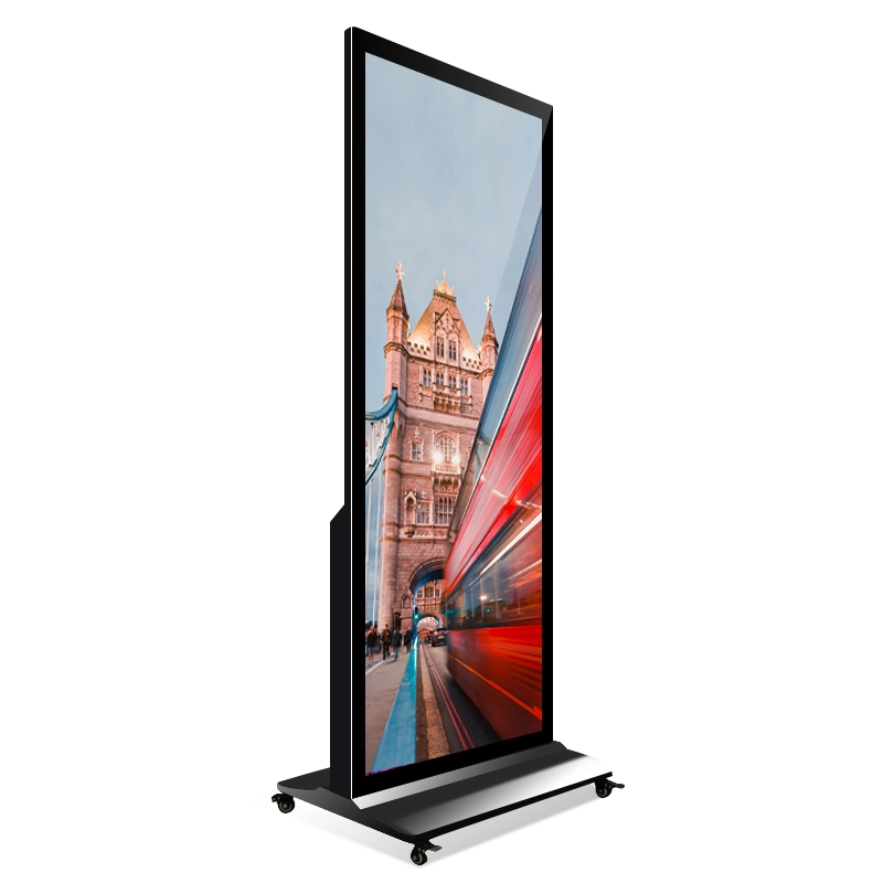 69.3 Inch Floor Standing Super Thin Advertising Player Digital Signage Ultra Wide Stretched LCD Bar Display for Supermarket Hotel Airport