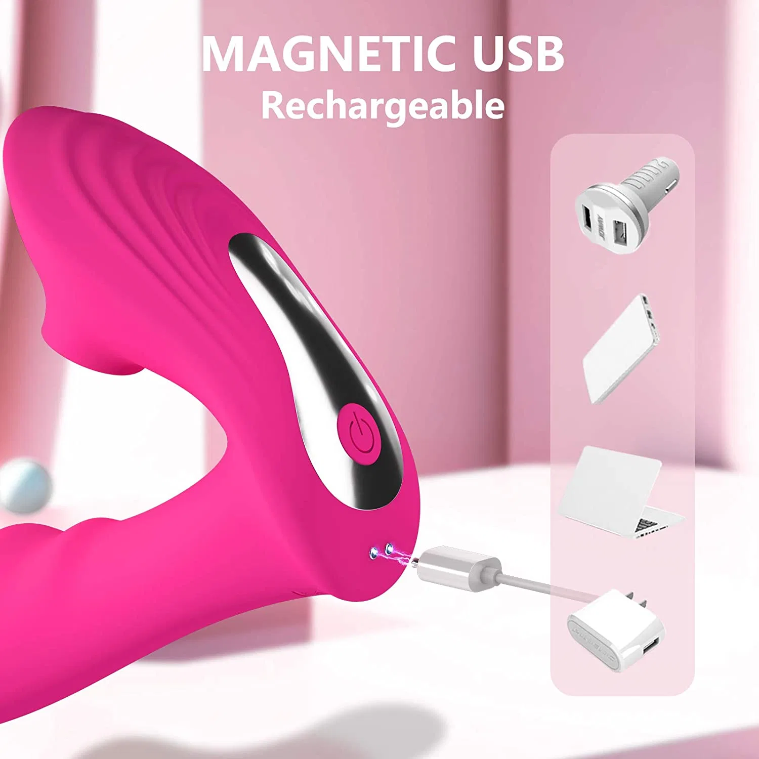USB Recargable Dildo Portátil para Mujeres Productos para Adultos Masajeador Vibrador Punto G