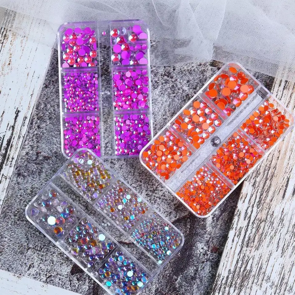 Dulce Candy de color perla Rhinestones Glaze planos decoraciones Nail de cristal Arte