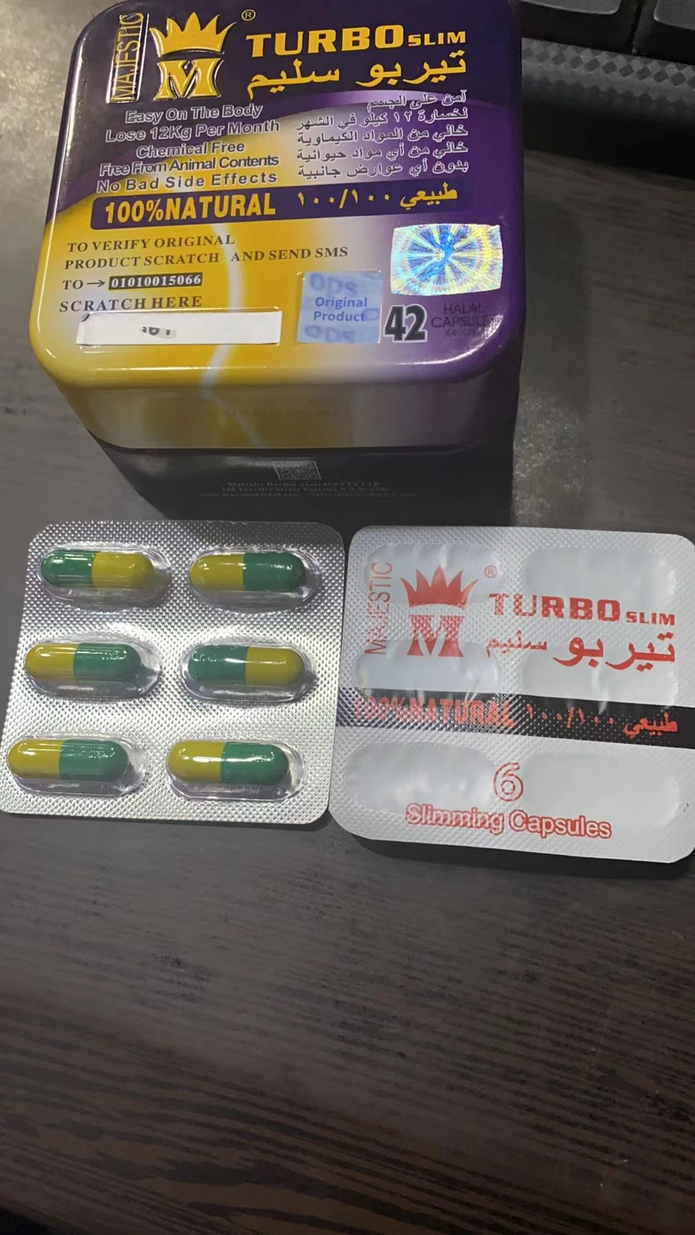 Lipotrim rojo 8 Capsulas de pérdida de peso Cápsulas de adelgazamiento Hierro largo Caja