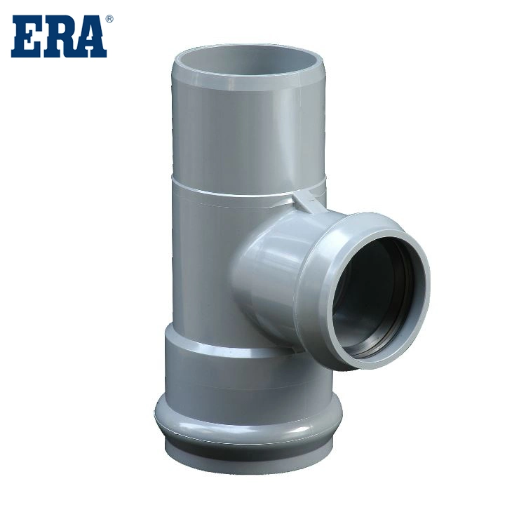 Era PVC Pn10 Pressure Fittings with Two Faucet One Insert Reducing Tee