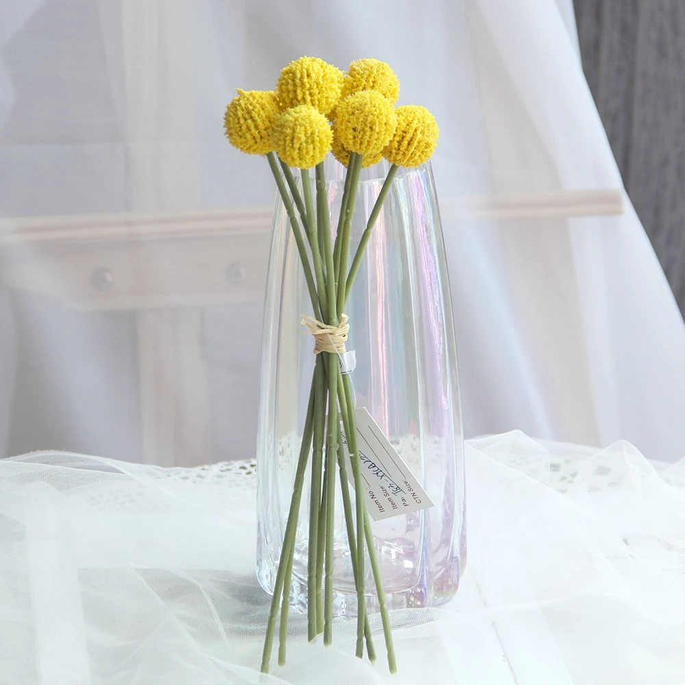 High quality/High cost performance  Flower Bonsai Home Office Decor Plastic Plants Artificial Mini Allium Bush Flowers