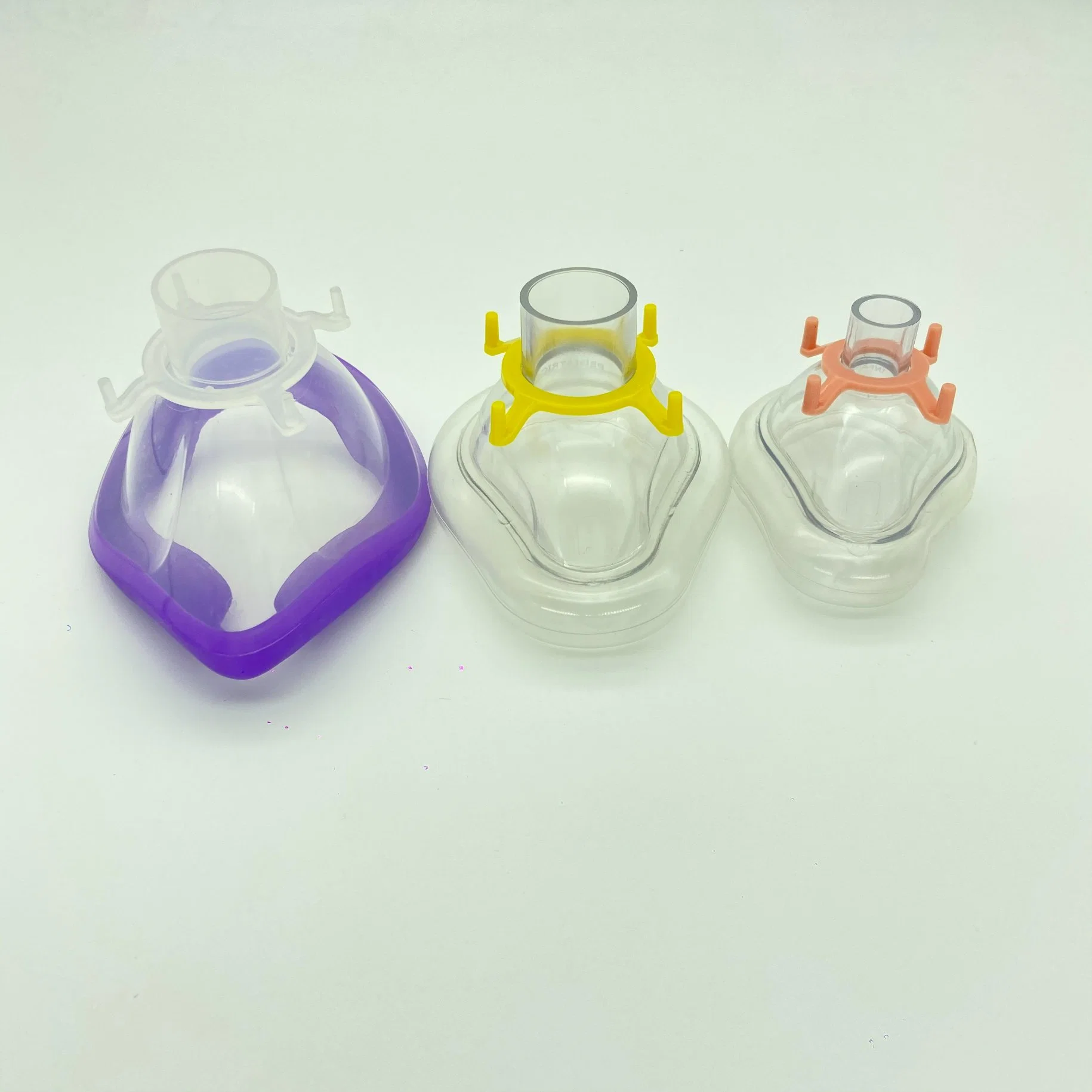 Máscara de oxígeno inflable de PVC desechable médica para anestesia CE ISO