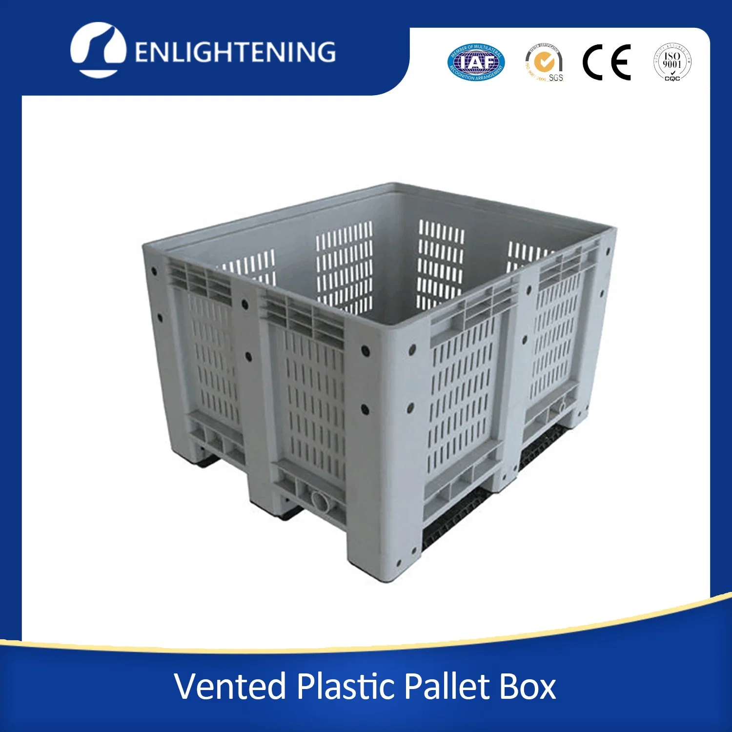 Folding Agriculture Plastic Pellet Box Food Containers HDPE Box