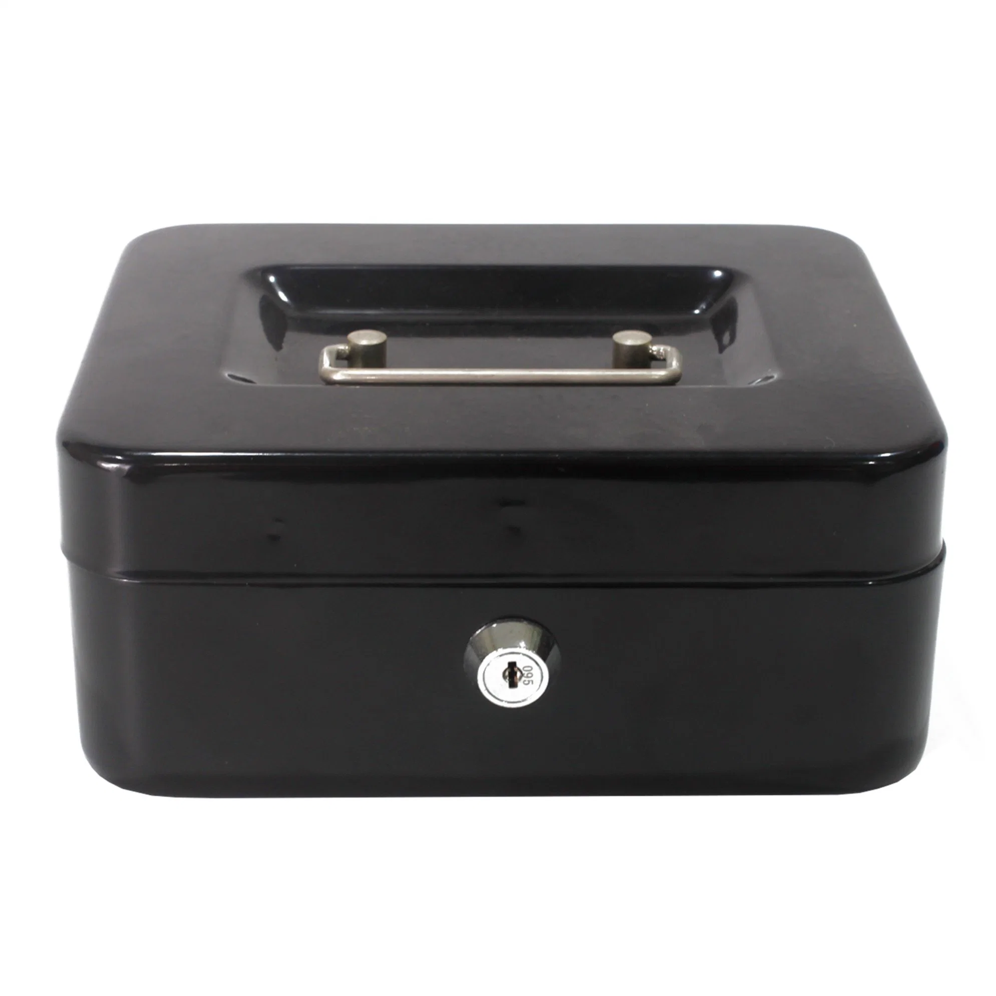 Uni-Sec Cute Iron Metal Mini Money Safe Box Cash Safe with Lock Cash Chest Money-Box Cash-Box Locker with Plastic Tray Inside for Euro Coins Cashier (CB-20)