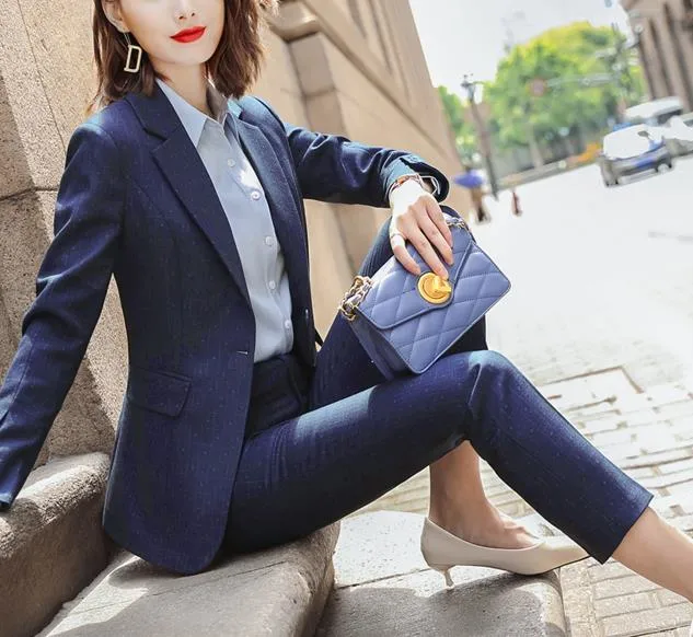 Tailored by Designer Seiko Fine Cut 2023fashion Female Business Attire Made in China Goods in Stock Women Suit