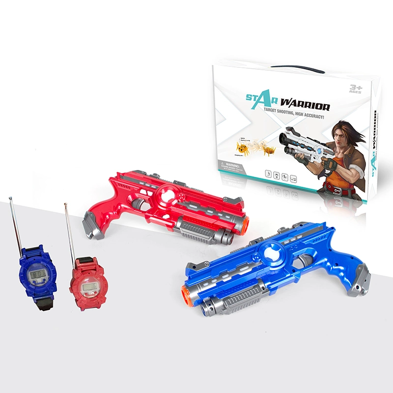 Infrared Induction Interactive Electronic Warfare Toy Kids Plastic Light up Toy Gun