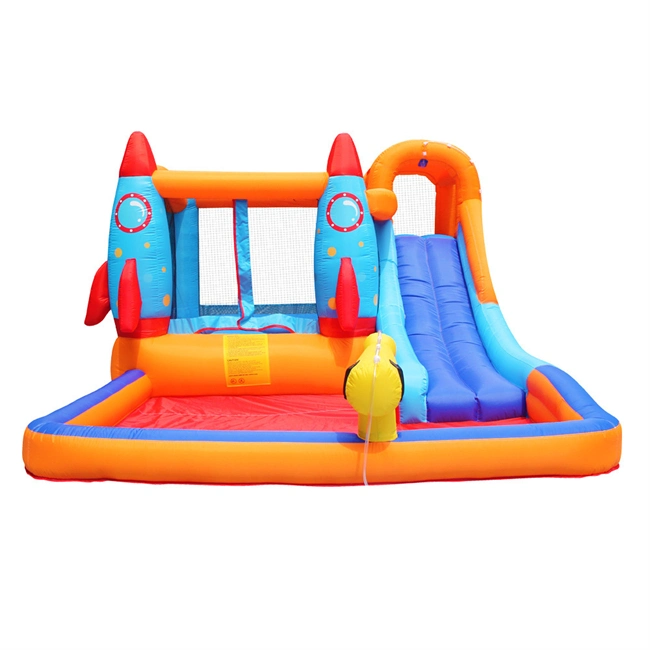 Commercial Bouncy Castle House Obstacle Slide Castle African Safari Inflatable Playground