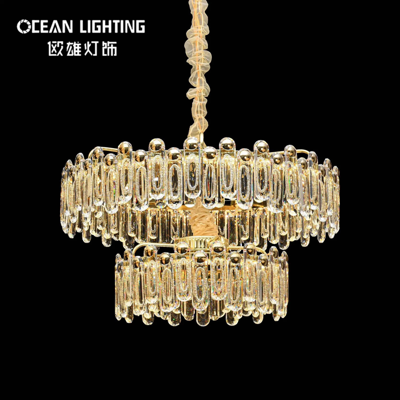 Ocean Lighting Contemporary Matal Gold Lighting Decoration LED Crystal Chandelier Pendant