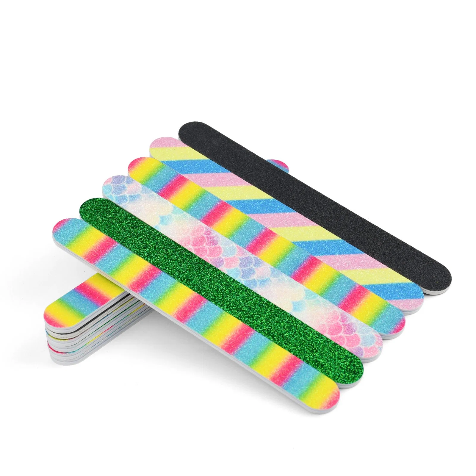 Factory Wholesale/Supplier Separate Packaging Multi-Color Rectangular Emery Board Nail File