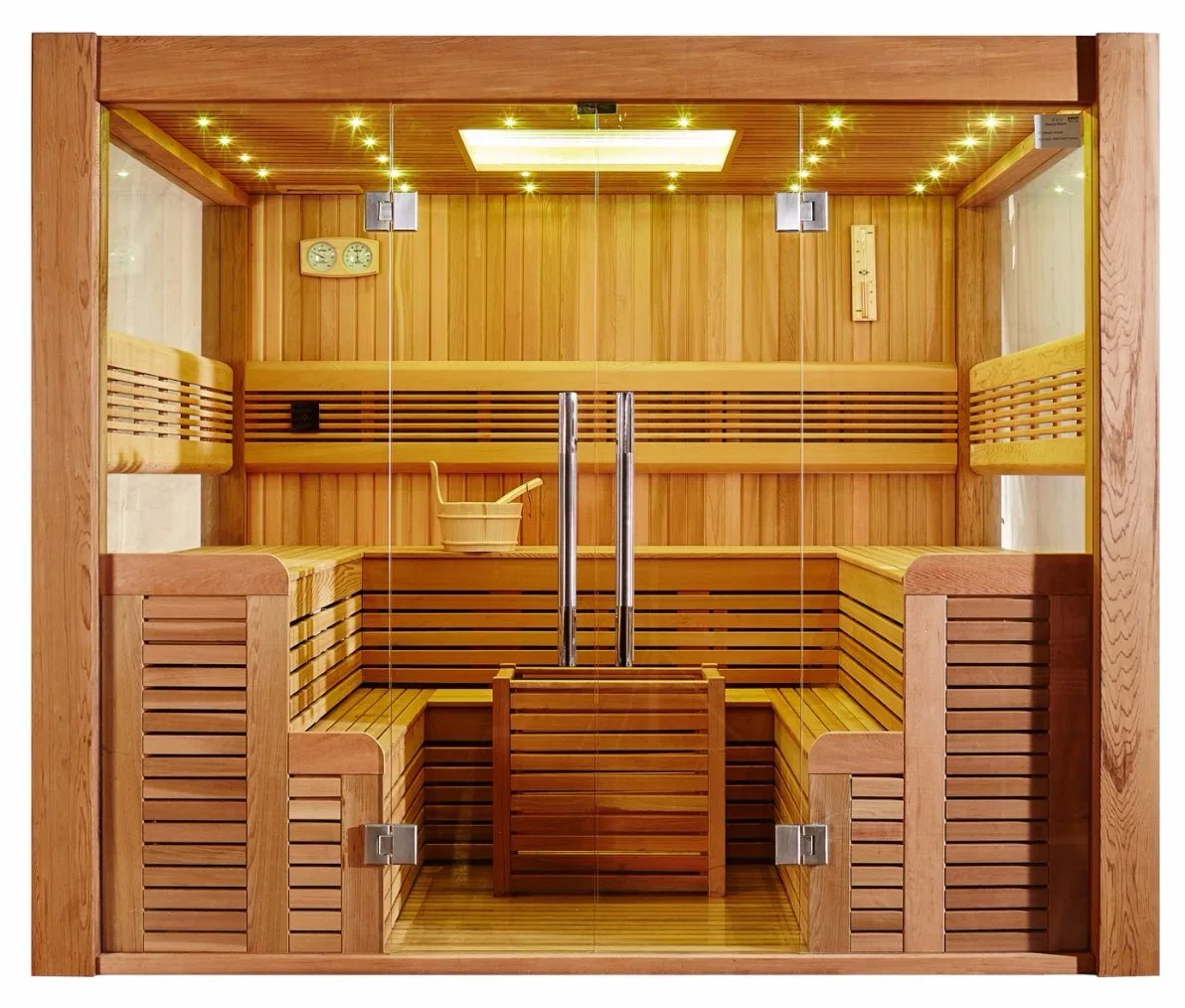 Most Popular Large Size Solid Wood Red Cedar Home Indoor Infrared Sauna