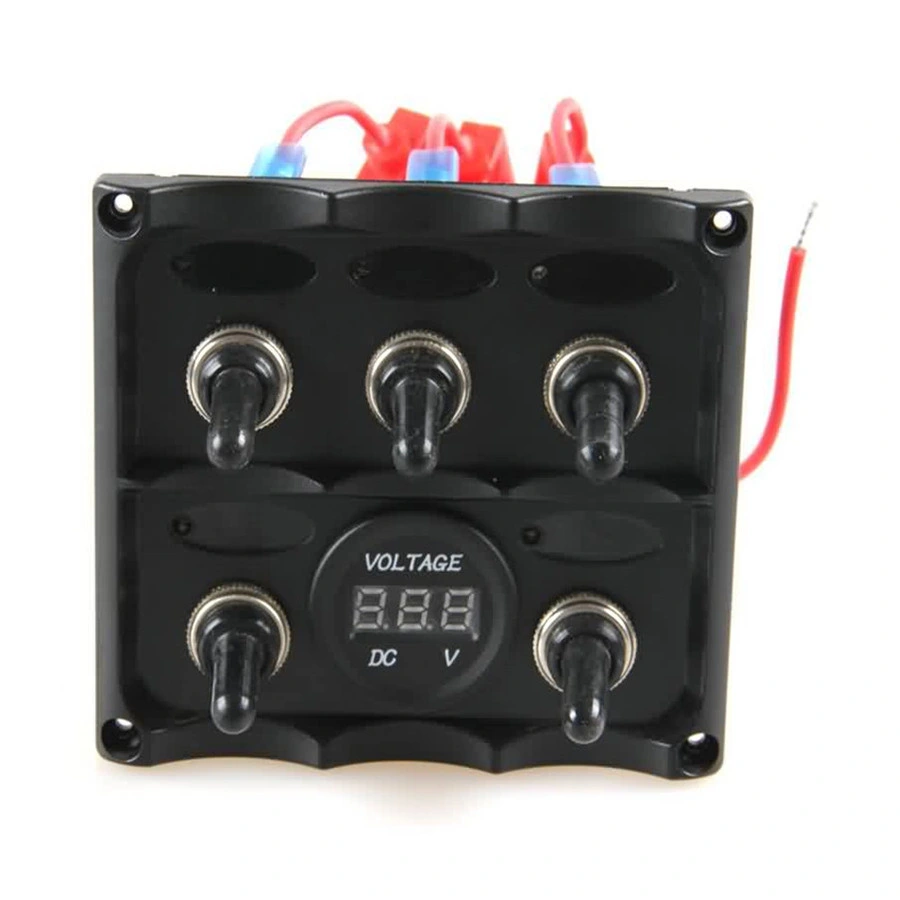 Toggle Switch Panel Switches Digital Voltmeter Refit Accessory