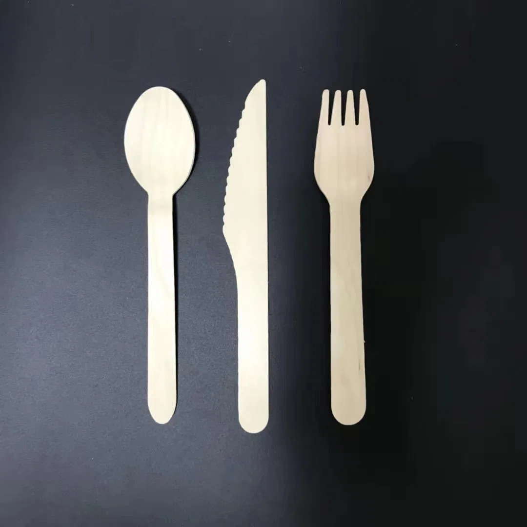 Cheap Biodegradable Disposable Birch Wooden Cutlery 160mm