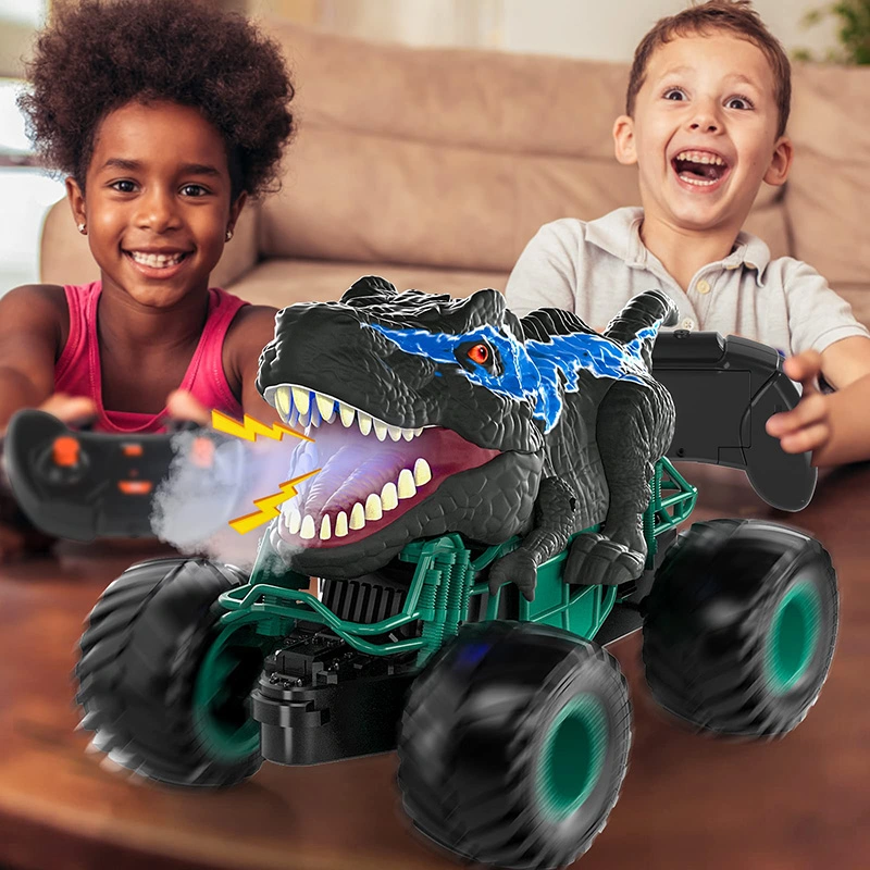 2.4GHz Remote Control Dinosaur T-Rex Car Trucks Toys with Spray