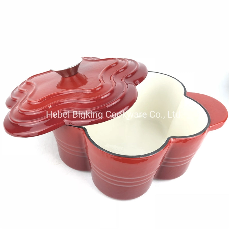 Amazon Enamel Coating Pot Flower Shape Pot for Stew Steak Good Kitchenware Tool