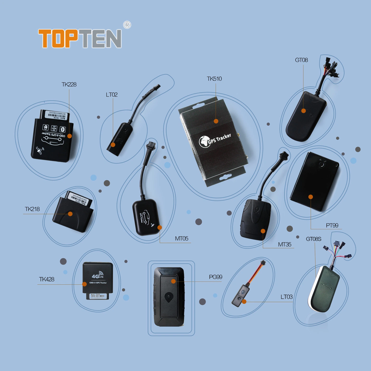 Motorrad GPS Tracker Alarm Sos Taste Vibration Alarm Car Tracking (MT05-DI)