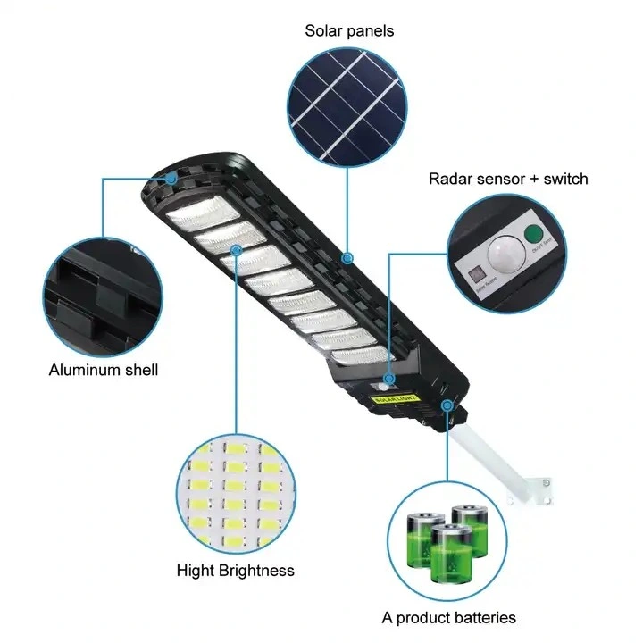 Solar Lamps High Lumen Induction Waterproof Integrated Modern Outdoor Luminaria Road LED Garden Solar Street Lights