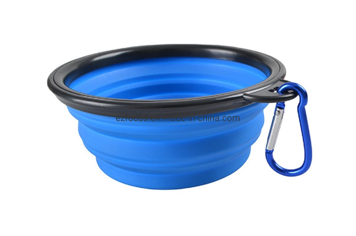 Travel Dog Bowl, Silicone BPA Free Foldable Pet Supplies Collapsible Pet Food Water Feeding Bowl for Dog & Cat Wbb10035