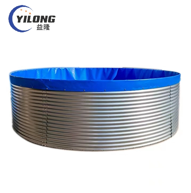 Galvanized Steel Plate Round Water Pond Tarpaulin Liner Aquaculture Fish Farming Tanks