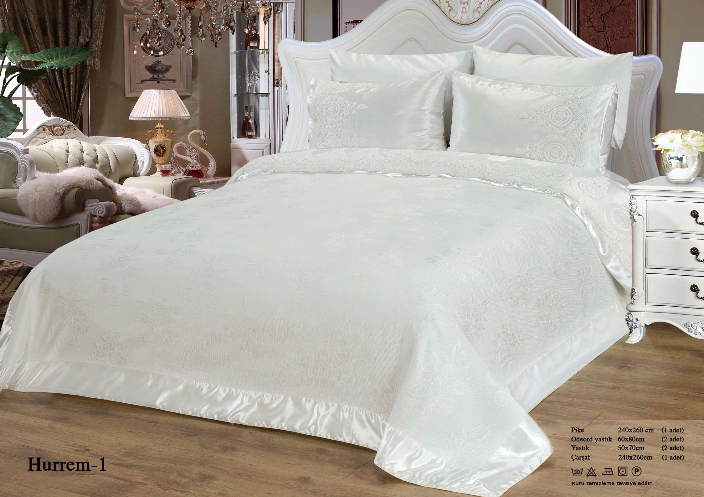 Luxury Wedding Satin Bedding Set with Gift Box