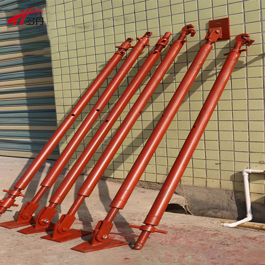 Silver/Red/Blue Painted Steel Concrete Wall Formwork Push Pull Props Pipe Support