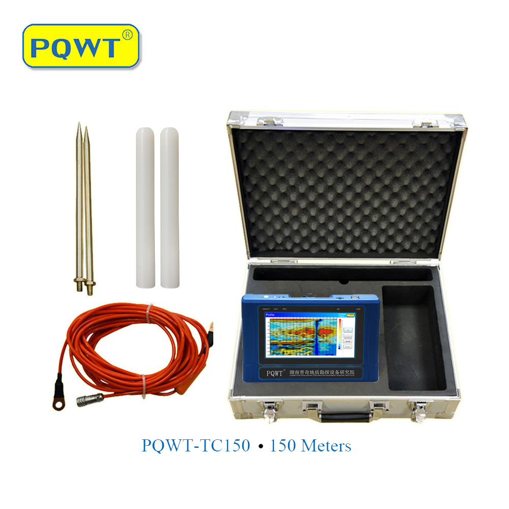 Pqwt-Tc150 150 150 متر تحت الأرض اكتشاف المياه آلة العثور على المياه ثقب في المياه جهاز كشف المياه الأرضية