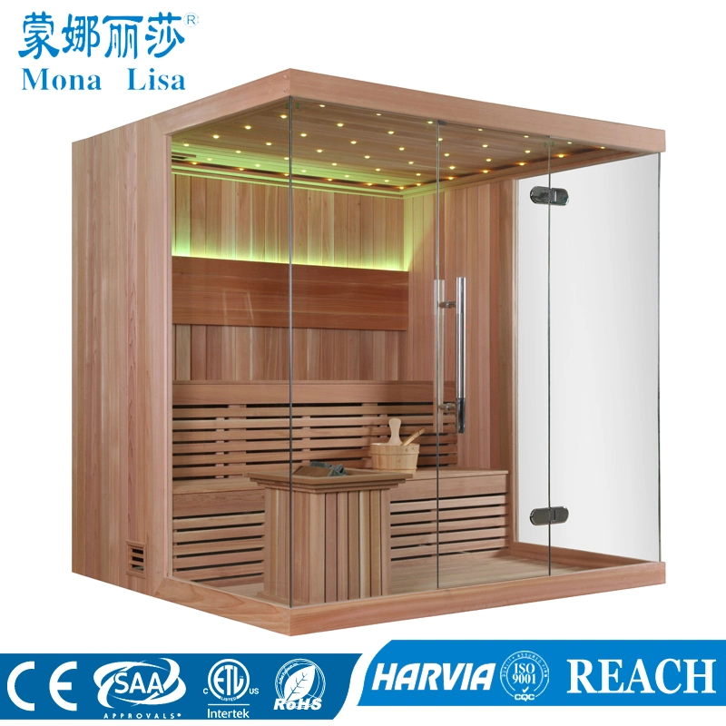 Two-Meter High 3-4 People Capacity Wooden Dry Sauna Room (M-6042)