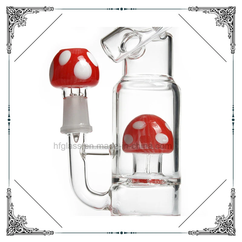 Seta de color rojo del tubo de agua de cristal soplado fumar botella lavagases DAB Rig Oil