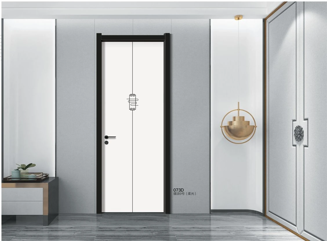 Simple Design Door Paper in White Solid Wood Panel with Cheap Price