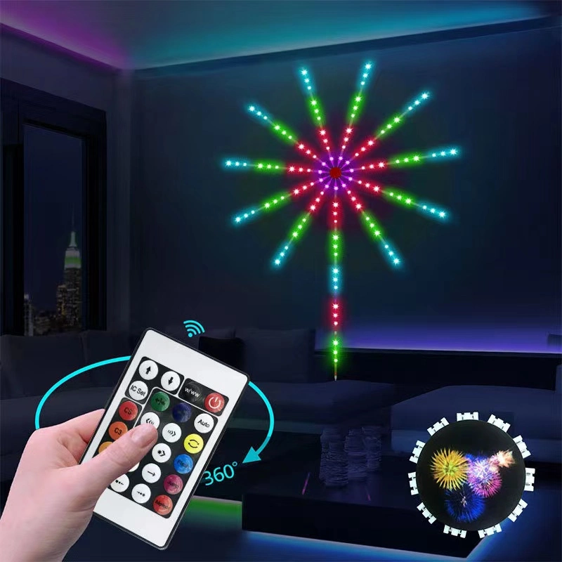 5V USB 5050 Rgbic Indoor Christmas Decoration Music Sync Smart Phone Blue Tooth APP Control LED Fireworks Lights