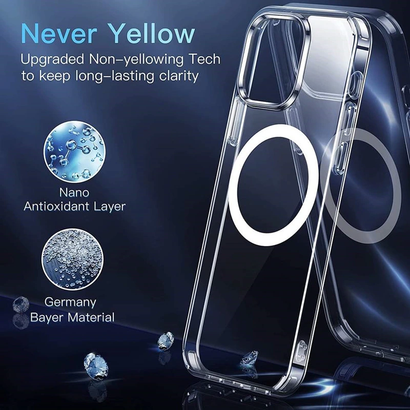 Clear Phone Case for iPhone 14 13 12 PRO Max Magsafe Case Transparent Mobile Phone Cases iPhone Cover