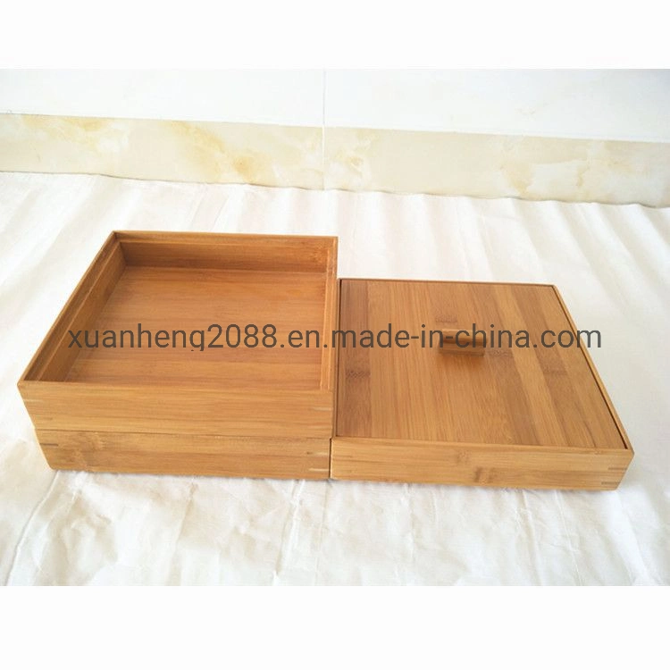 Customized Factory Direct Eco-Friendly Nature Bamboo Hand-Made Wooden Gift Box for Packaging