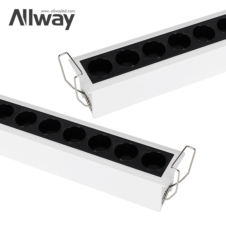 Allway High Lumen Adjustable CCT Ceiling Recessed Down Light 8 15 24 W LED Linear Downlight