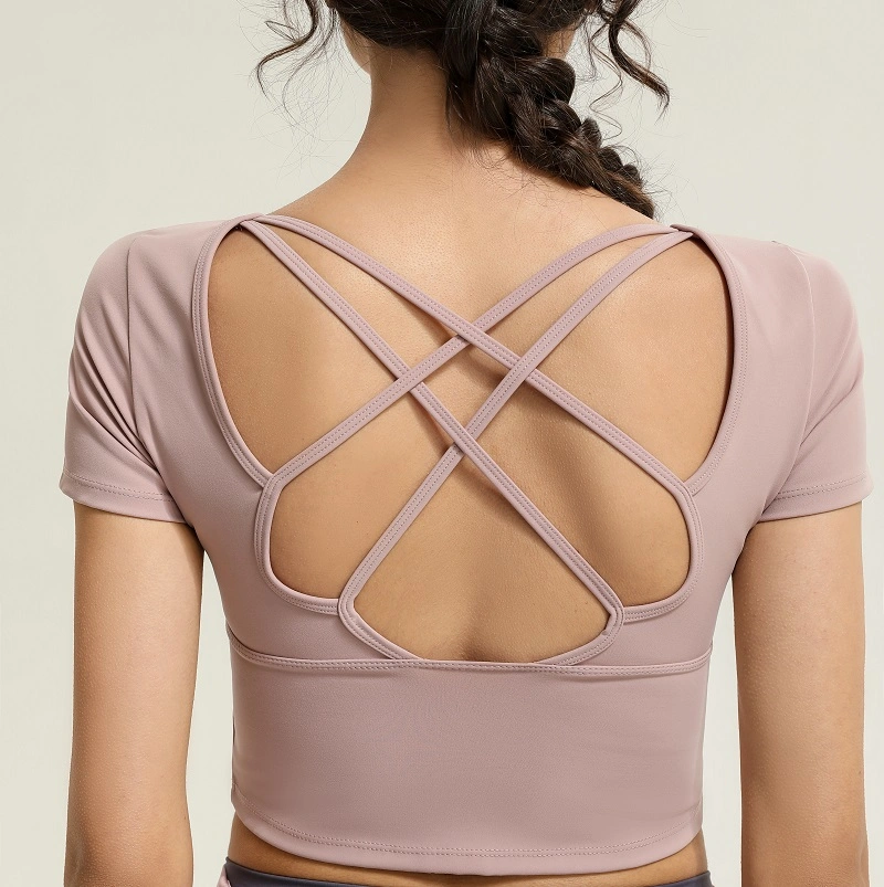 Custom New Solid Color Fashion Two Piece Women Clothing Sexy Yoga Sport Top Long Sleeve Gym Wear Women