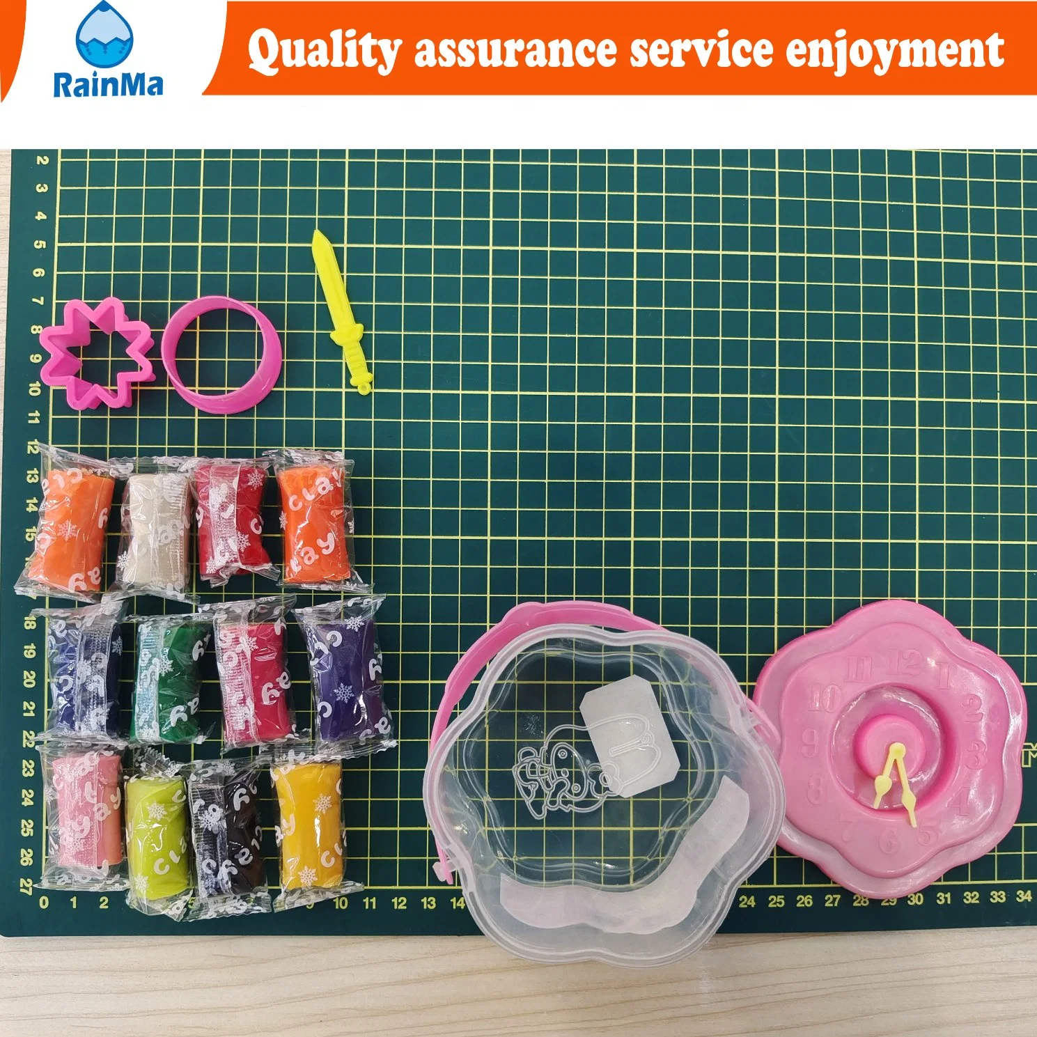 Wholesale/Supplier Affordable Children's 12 Color Ribbon Tools Plasticine Set to Kids DIY