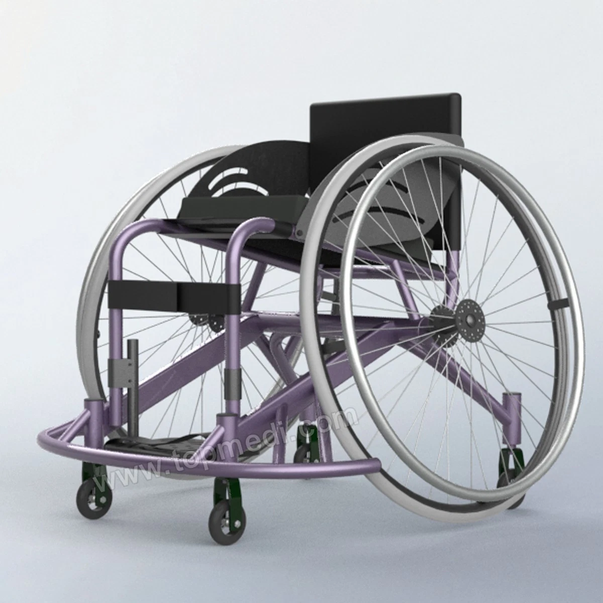 6061 Strong Aluminum Frame Topmedi Guangzhou, China Disabled Wheelchair with Good Price