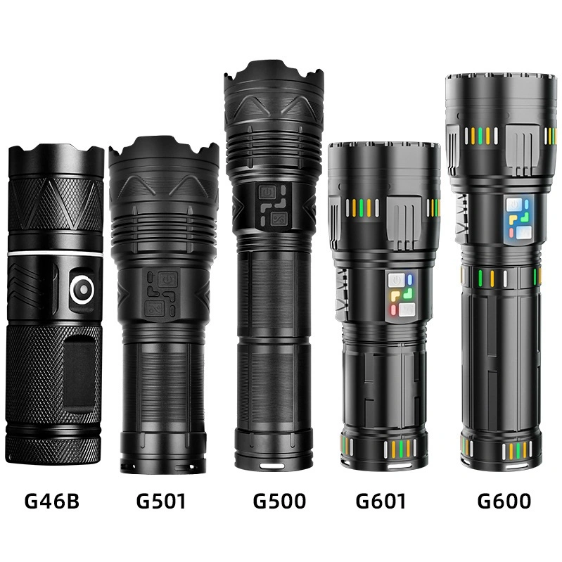 30W New Flashlight Input and Output Telescopic Zoom Strong Light Type-C Flashlight