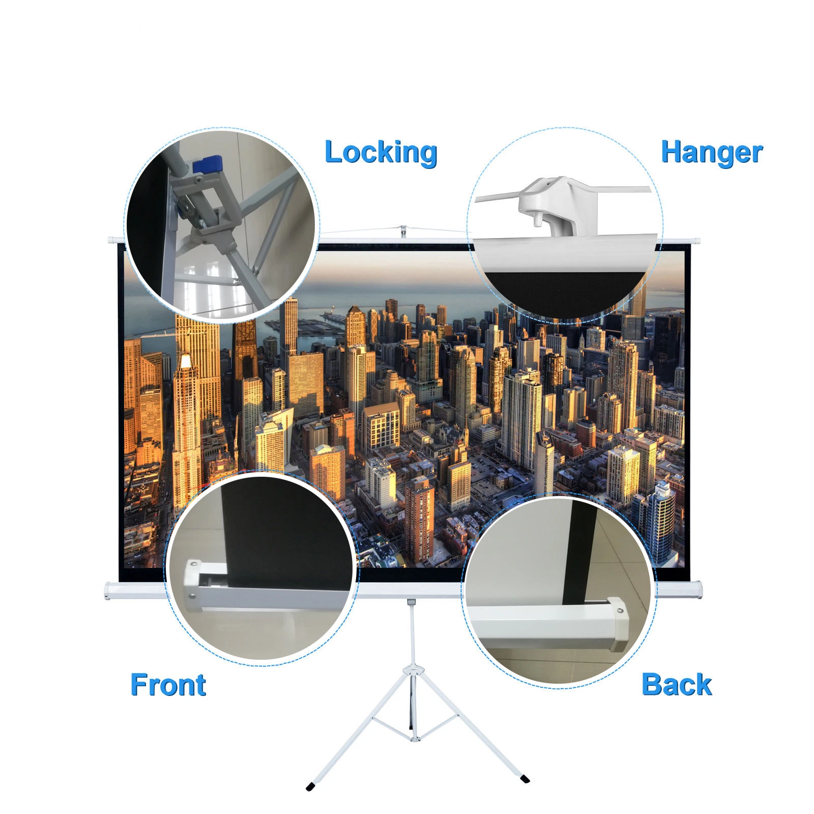 Competitive Price 4: 3 120" Tripod Portable Projector Screen