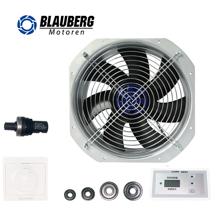 Blauberg Manufacturers Diameter 200-500 Ec Plastic Blades External Rotor Motor Industrial Axial Flow Fan for Air Conditioner