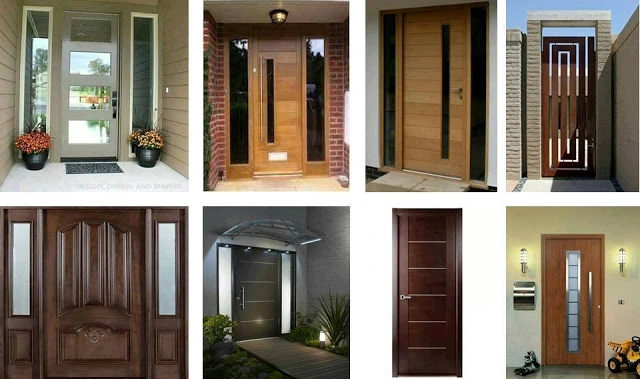 Residential Custom Mahogany Modern design Solid Wood Pivot Entry Doors