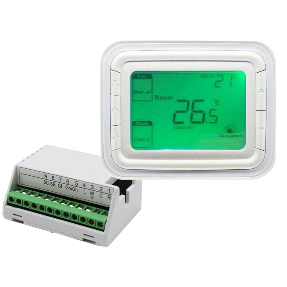 24VAC T6865 Digital White Backlight Fan Coil Thermostat Modulating Valve Control