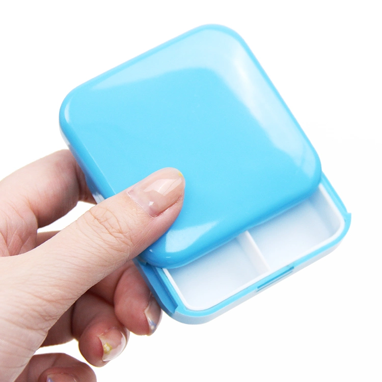 Factory Price Squaure 2 Case Tablet Holders Pill Container Medicine Pill Box