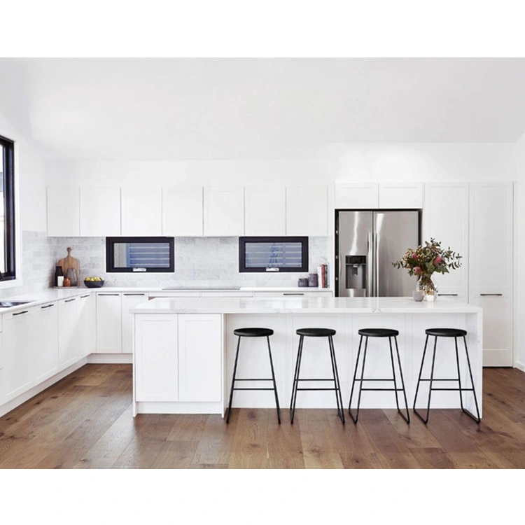 Estilo moderno Luxury Home Laca Branco Brilhante armário de cozinha