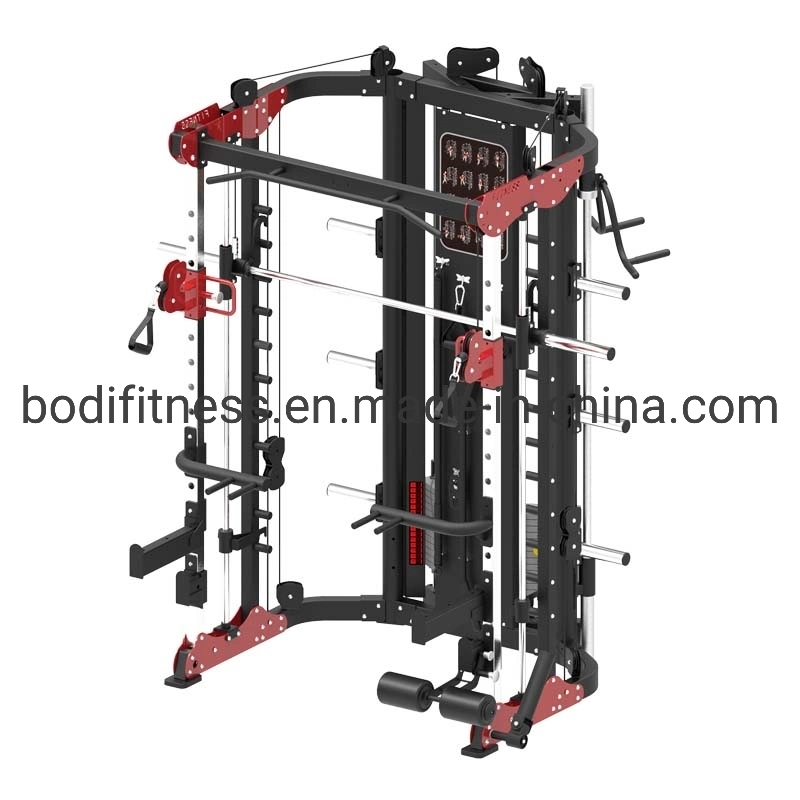 Multifunctional Power Cage Squat Rack with Weight Lifting Training Gym Smith Machine