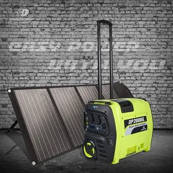 1000W 2000W 3000W Portable Solar Wind Hybrid Power Generator, Mobile Battery Power Station with LiFePO4 Battery